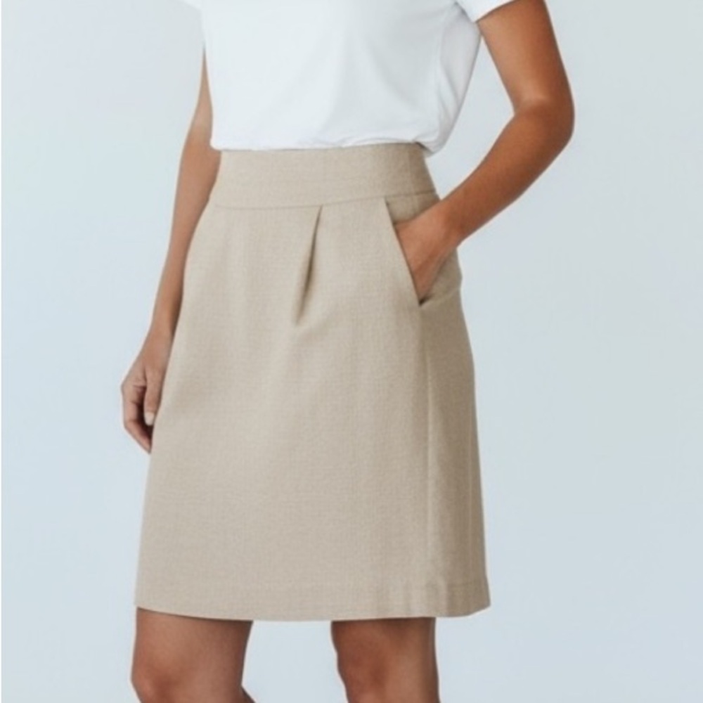 Talbots Petites Linen Metallic Shimmer A-Line Skirt